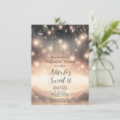 Himmelsbaum-Glühstars & Wolken Süß 16 Einladung (Stehend Vorderseite)