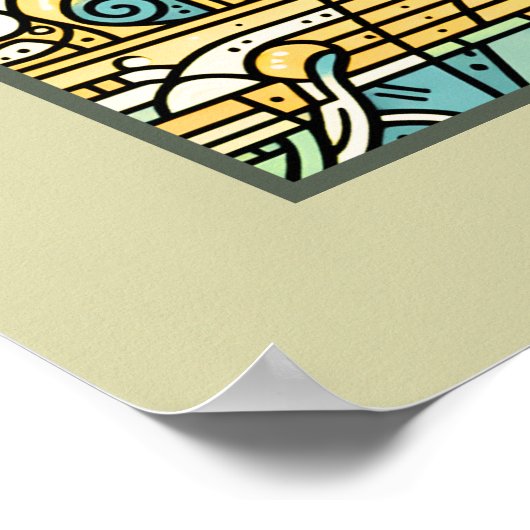 Himmelsbaum: Psychedelische Dreamscape Poster (Ecke)