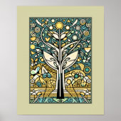 Himmelsbaum: Psychedelische Dreamscape Poster (Vorne)