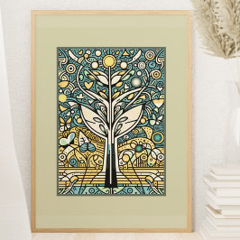 Himmelsbaum: Psychedelische Dreamscape Poster