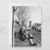 Himmelsbeerdigung zum Foto des Lebens Einladung (Rückseite)