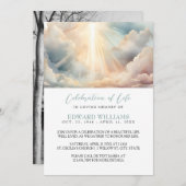 Himmelsbeerdigung zum Foto des Lebens Einladung (Vorne/Hinten)