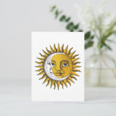 Himmelsbild von Sonne und Mond Postkarte (Stehend Vorderseite)