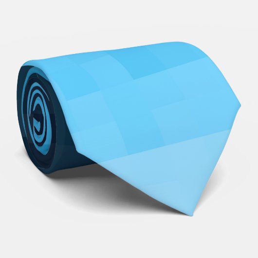 Himmelsblau | Pixelquadrat | Krawatte (Gerollt)