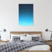 Himmelsblau | Pixelquadrat | Leinwanddruck (Insitu (Schlafzimmer))