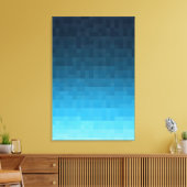 Himmelsblau | Pixelquadrat | Leinwanddruck (Insitu (Wohnzimmer))