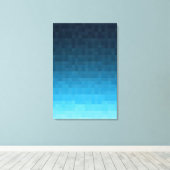 Himmelsblau | Pixelquadrat | Leinwanddruck (Insitu (Holzboden))