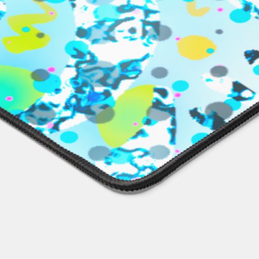 Himmelsblaue abstrakte Kunstdrucke Schreibtischunterlage (Ecke)