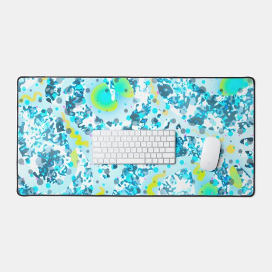 Himmelsblaue abstrakte Kunstdrucke Schreibtischunterlage (Tastatur & Maus)