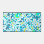 Himmelsblaue abstrakte Kunstdrucke Schreibtischunterlage (Vorderseite)