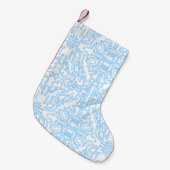 Himmelsblaue Flut Kleiner Weihnachtsstrumpf (Vorderansicht (hängend))