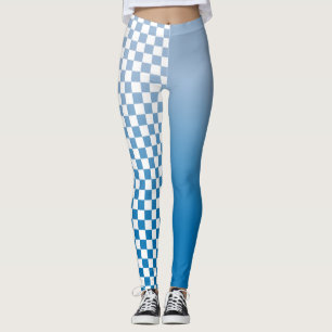 Himmelsblauer Lichtbogen und Prüfmuster Leggings
