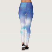 Himmelsblauer Nebel Leggings (Rückseite)