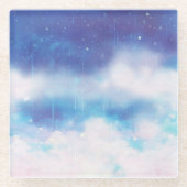 Himmelsblauer Nebel Untersetzer (Vorderseite)