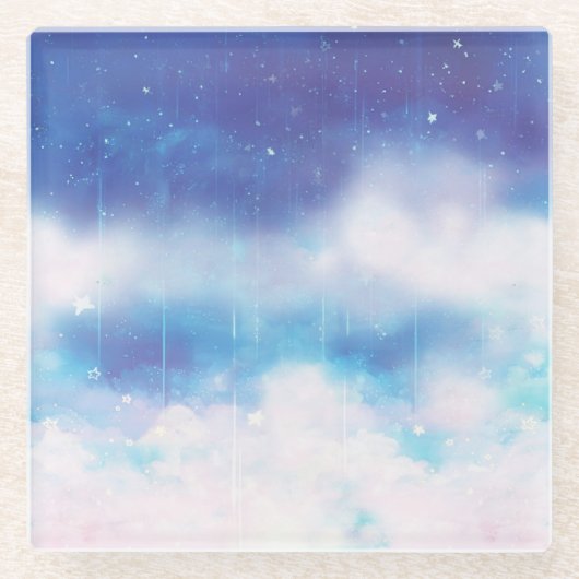 Himmelsblauer Nebel Untersetzer (Vorderseite)