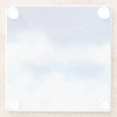 Himmelsblauer Nebel Untersetzer (Rückseite)