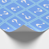 Himmelsblauer Rätsel Geschenkpapier (Ecke)