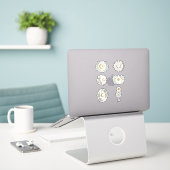 Himmelsboho Mond Vinyl Aufkleber (Laptop auf Schreibtisch)