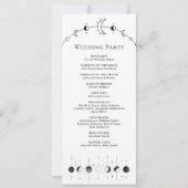Himmelsbraut Schwarzes Weißmond-Hochzeitsprogramm (Rückseite)