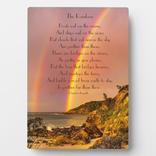 Himmelsbrücken, das Regenbogengedicht Fotoplatte (Vorderseite)