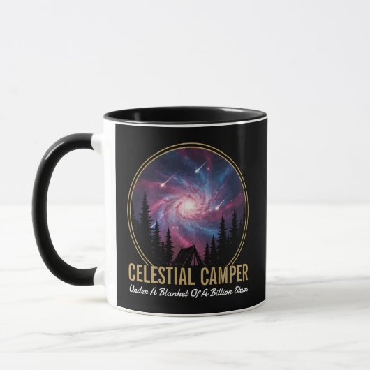 Himmelscamper-Galaxie-Nachtszene Tasse (Links)