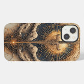 Himmelschwert mit Engelsflügeln iPhone Hülle (Rückseite (Horizontal))