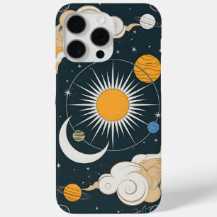 Himmelsdesign - Mystische Sonne, Mond und Planeten Case-Mate iPhone Hülle