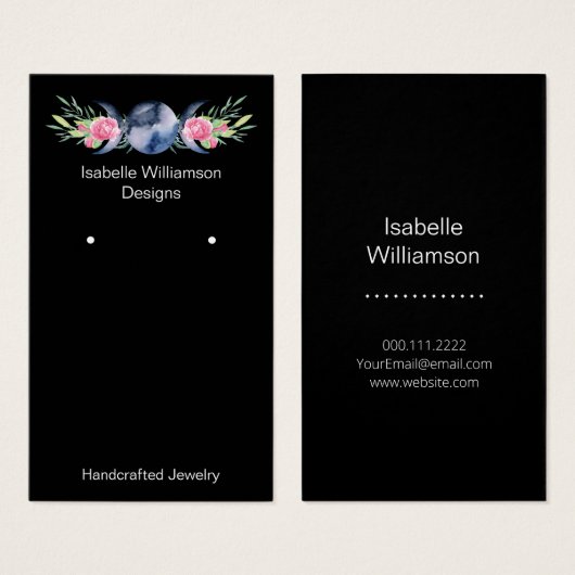Himmelsdreifachmond-Ohrschmuck-Schmuckdisplay (Vorne & Hinten)