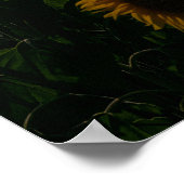 Himmelsdruckkunstfeld Sonnenblume Poster (Ecke)