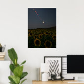 Himmelsdruckkunstfeld Sonnenblume Poster (Heimbüro)