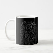 Himmelsengel Linienkunst Tasse Minimal Kosmisch Sc