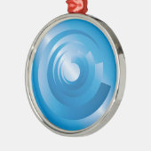 Himmelsfarbe Ornament Aus Metall (Links)