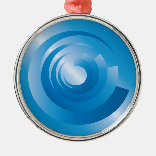 Himmelsfarbe Ornament Aus Metall (Vorne)