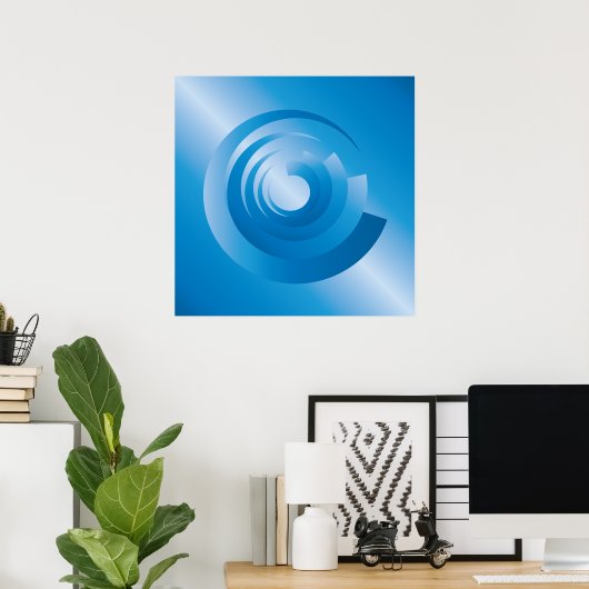 Himmelsfarbe Poster (Heimbüro)