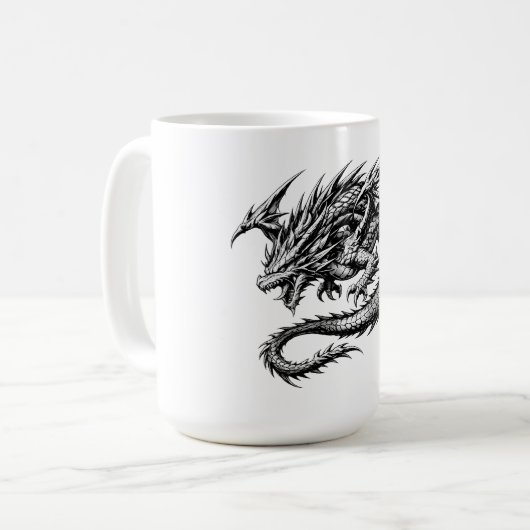 Himmelsfeuerdrache Kaffeetasse (Vorderseite Links)