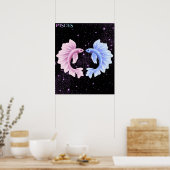 Himmelsfische – Astrologie-Kunst Poster (Küche)