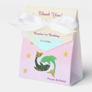 Himmelsfische Wasserfarbe   1. Geburtstag Geschenkschachtel