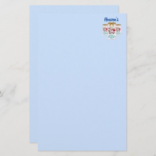 Himmelsflasche Briefpapier (Vorne/Hinten)