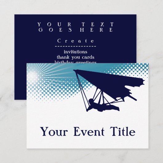 Himmelsflieger Einladung (Vorne/Hinten)