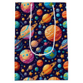 Himmelsflugzeuge und Sterne Mittlere Geschenktüte (Rückseite)