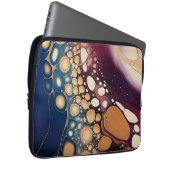 Himmelsfluid-Marmor in Mitternachtsgold Laptopschutzhülle (Vorne Rechts)
