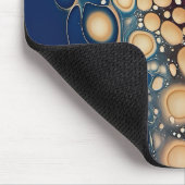 Himmelsfluid-Marmor in Mitternachtsgold Mousepad (Ecke)