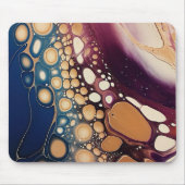 Himmelsfluid-Marmor in Mitternachtsgold Mousepad (Vorne)