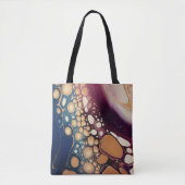 Himmelsfluid-Marmor in Mitternachtsgold Tasche (Vorderseite)