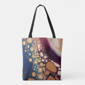 Himmelsfluid-Marmor in Mitternachtsgold Tasche (Rückseite)