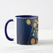 Himmelsfluid-Marmor in Mitternachtsgold Tasse (Links)