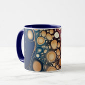 Himmelsfluid-Marmor in Mitternachtsgold Tasse (Vorderseite Links)