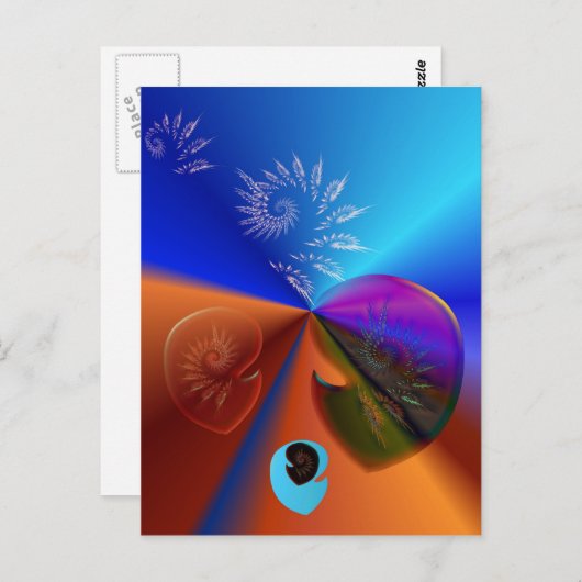 Himmelsfossilien Postkarte (Vorne/Hinten)