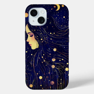 Himmelsfrau Göttin Mond Sterne Himmel Case-Mate iPhone Hülle