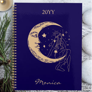 Himmelsfrau Mond & Sterne, Boho, elegantes Gold Planer